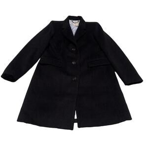 J Crew Women’s Sz 12 Black Wool Peacoat Long Topcoat Classic